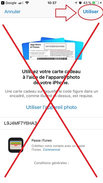 Utilisation du code application mobile IOS CNEC